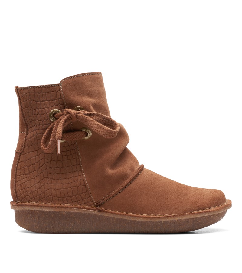 Clarks - Funny Oak Dark Tan Suede